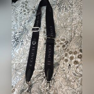 COACH Black Logo Adjustable Crossbody Strap